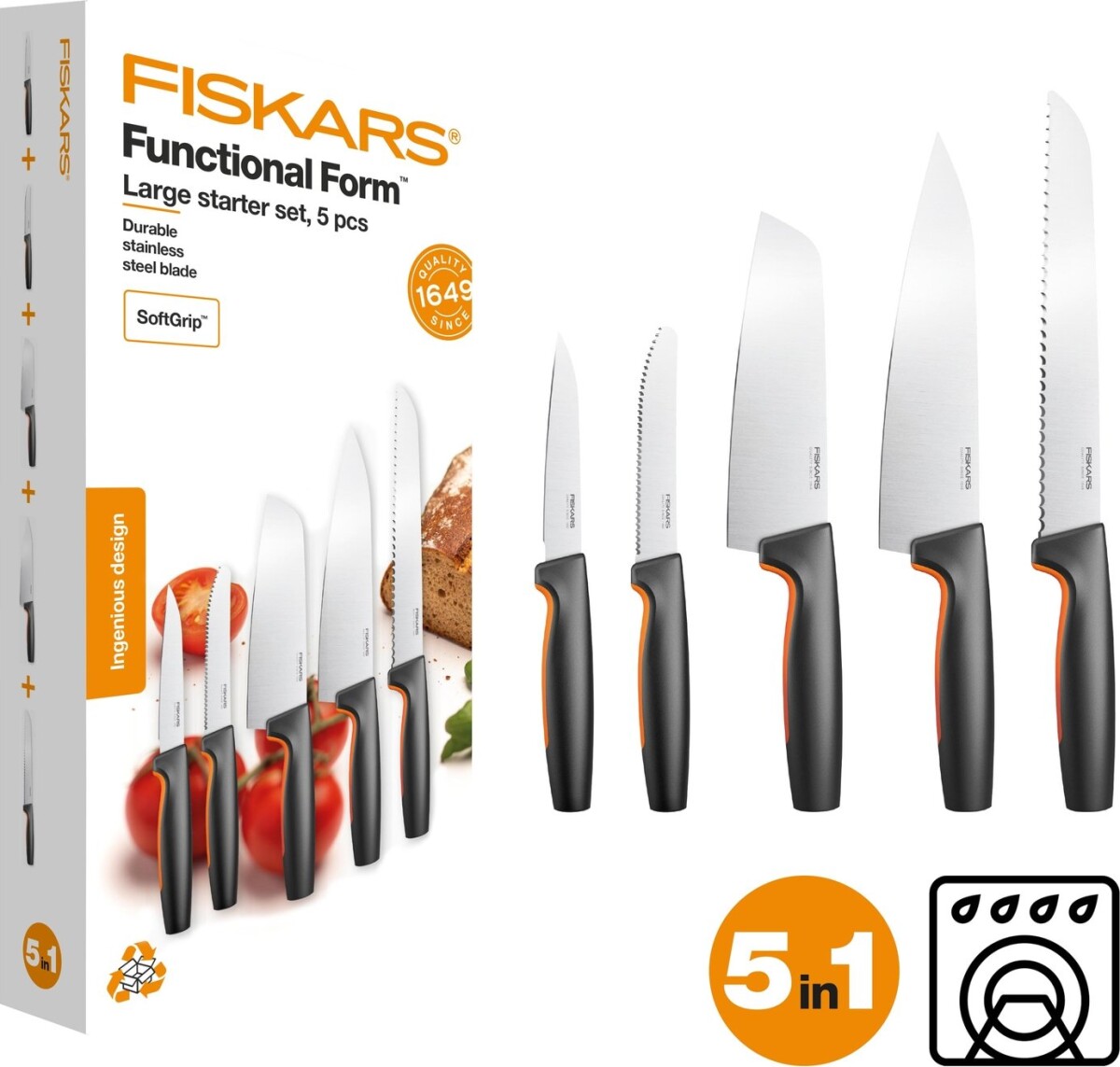 Fiskars Functional Form - Knivsæt - 5 Dele