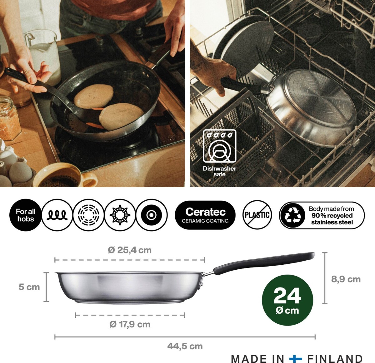 Fiskars Functional Form - Stegepande - 24 Cm