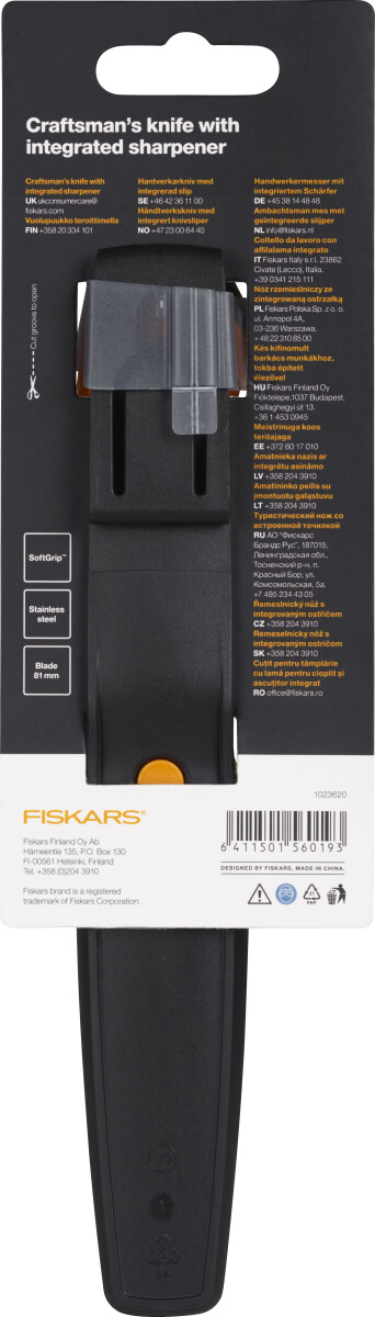 Fiskars - Pro Craftman S Knife - Håndværkerkniv Med Knivsliber