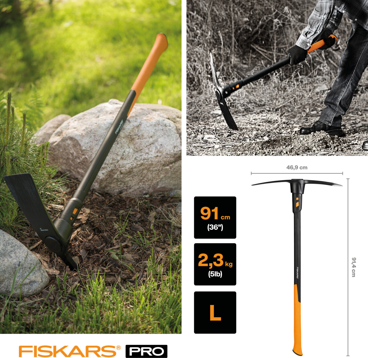 Fiskars - Pro Isocore Hakke - L 910 Mm - 2300 G