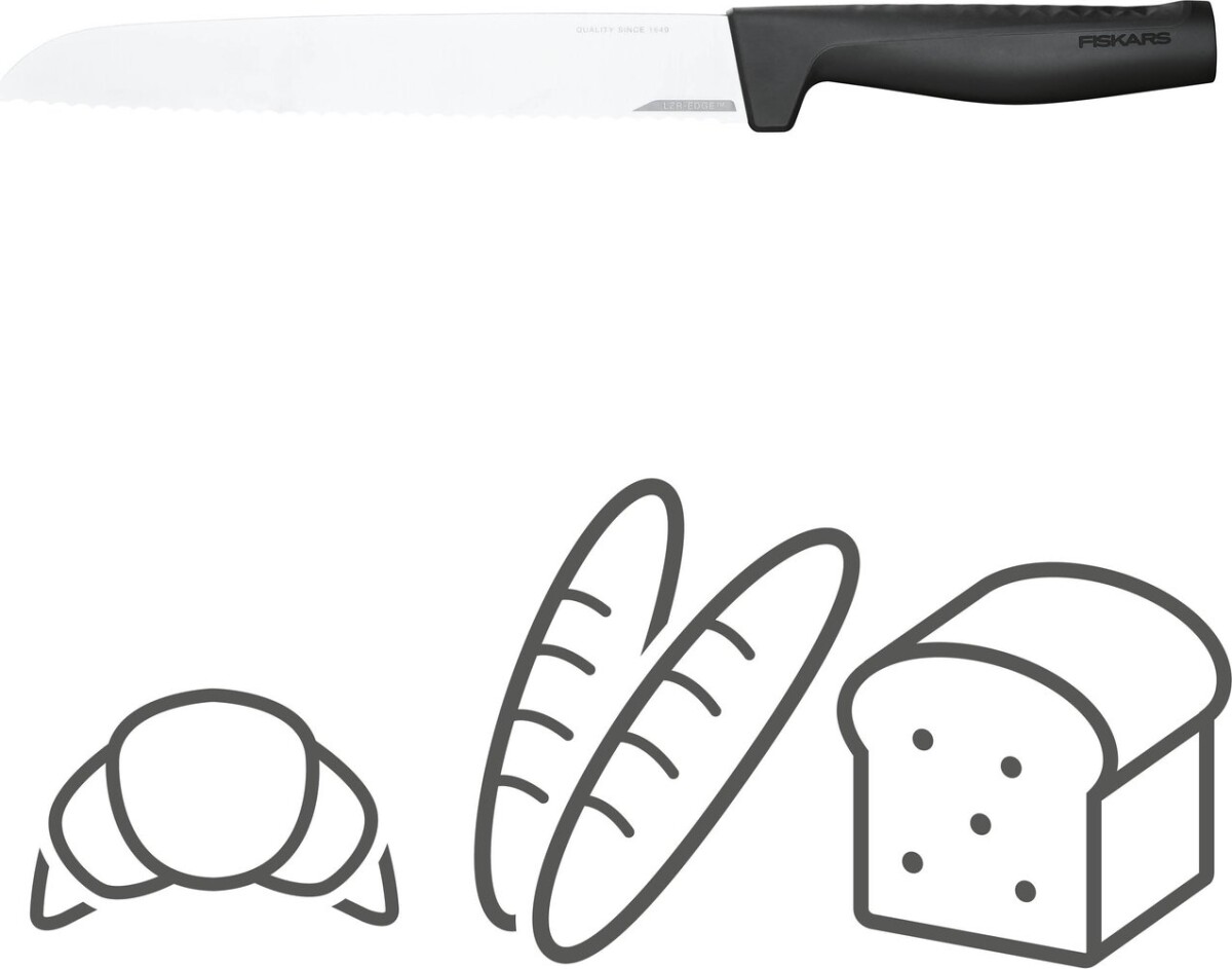 Fiskars Brødkniv - Hard Edge - 22 Cm