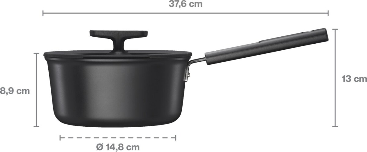 Fiskars - Hard Face - Kasserolle Med Låg - Non-Stick - Induktion