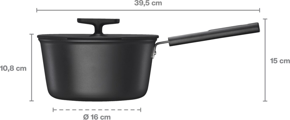 Fiskars - Hard Face - Kasserolle Med Låg - Non-Stick - Induktion
