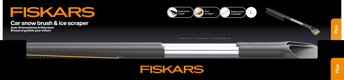 Fiskars - Plus Long Car Snow Brush Ice Scraper