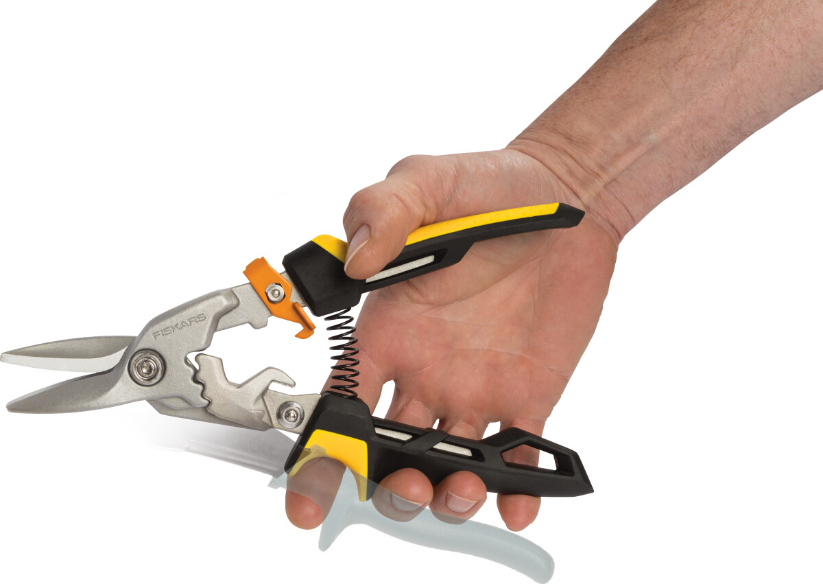 Fiskars - Pro Aviation Snip - Powergear Pladesaks Med Lige Klip