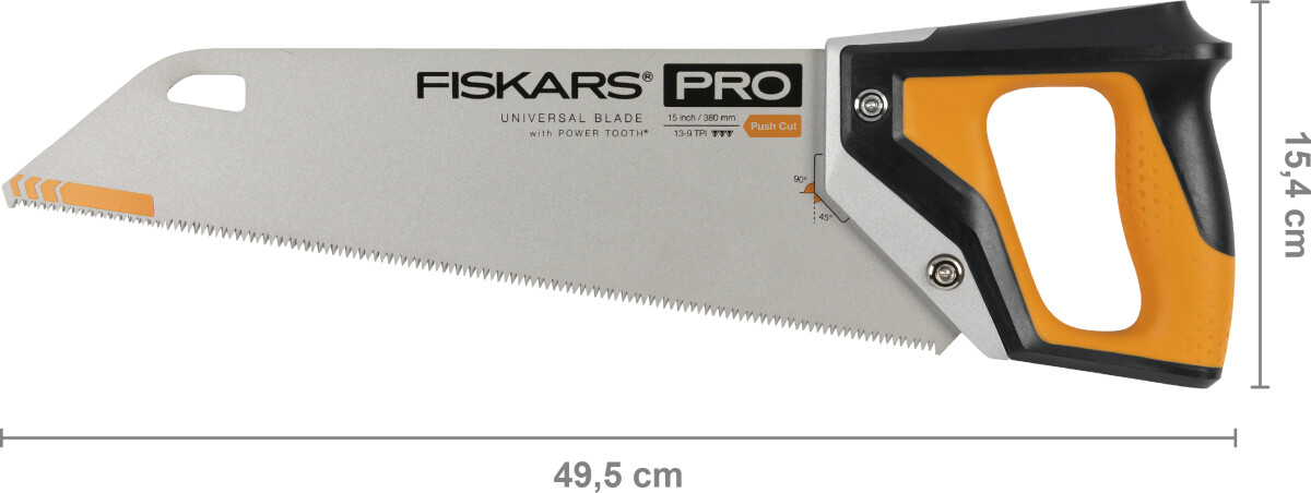 Fiskars - Pro Håndsav - Powertooth Rapidstart - 38 Cm - 9 Tpi