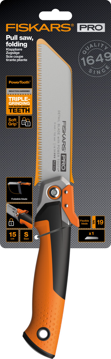 Fiskars - Pro Pull Saw Folding - Powertooth Træksav - 15 Cm