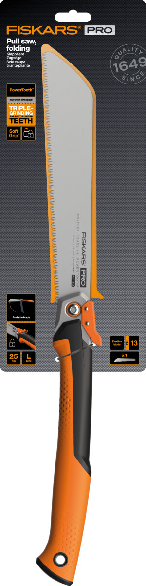 Fiskars - Pro Pull Saw Folding - Powertooth Træksav - 25 Cm