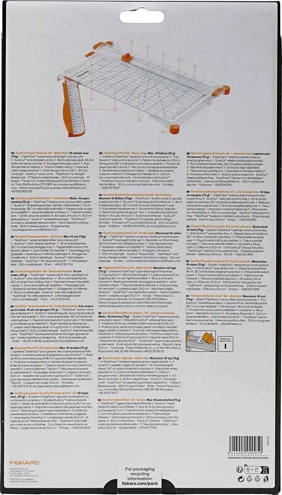 Fiskars - Skæremaskine - Surecut Paper Trimmer - 30X37 Cm - 4153