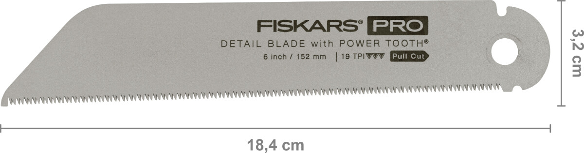 Fiskars - Pro Powertooth Pull Saw Klinge Til Træksav - 15 Cm