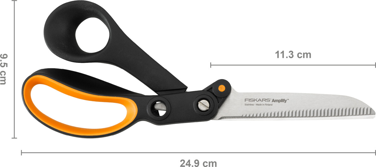 Fiskars - Pro Serrated Hardware Scissors - Savtakket - 24 Cm