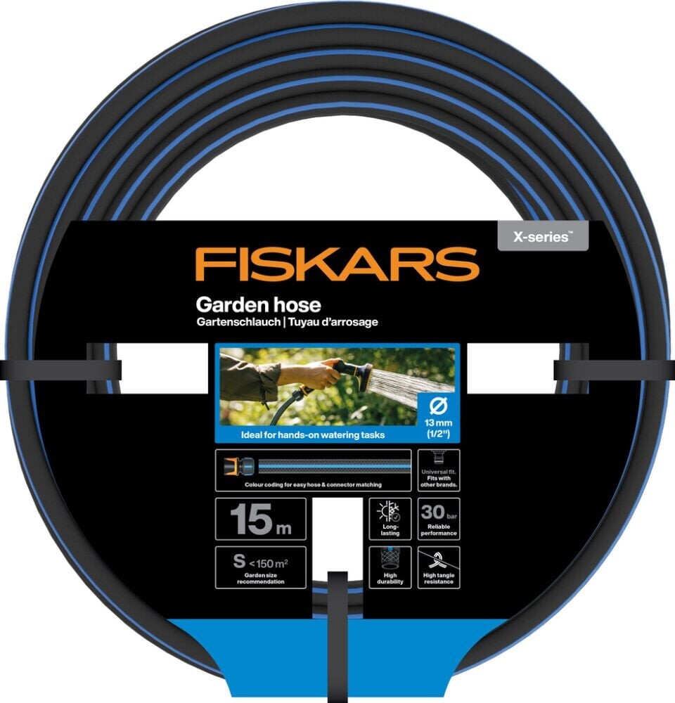 Fiskars - X-Series Haveslange - 15 Meter 13 Mm - Krydsforstærket