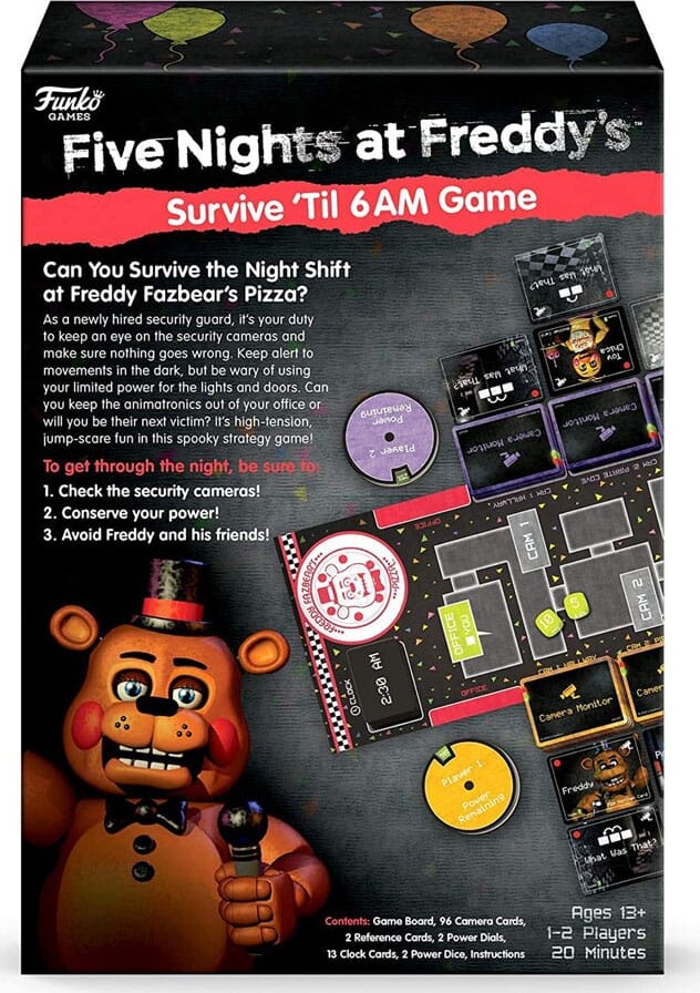 Five Nights At Freddy S - Board Game Survive Til 6Am