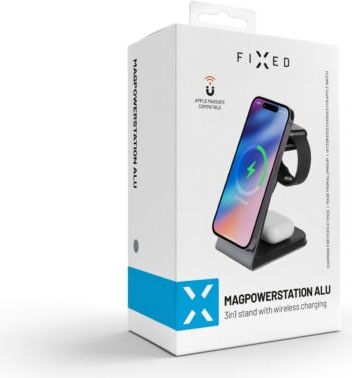 Fixed - 3In1 Mag Aluminum Wireless Charging Station Black