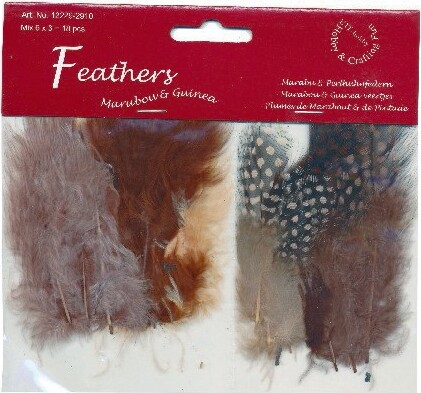 Fjer - 8-10 Cm - 18 Stk - Brun