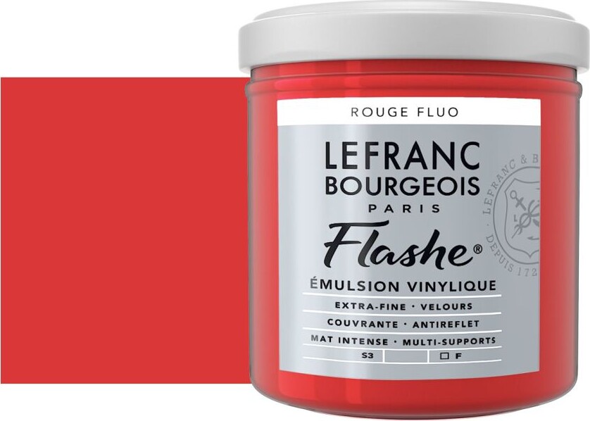 Lefranc Bourgeois - Flashe Akrylmaling - Fluorescent Red 125 Ml