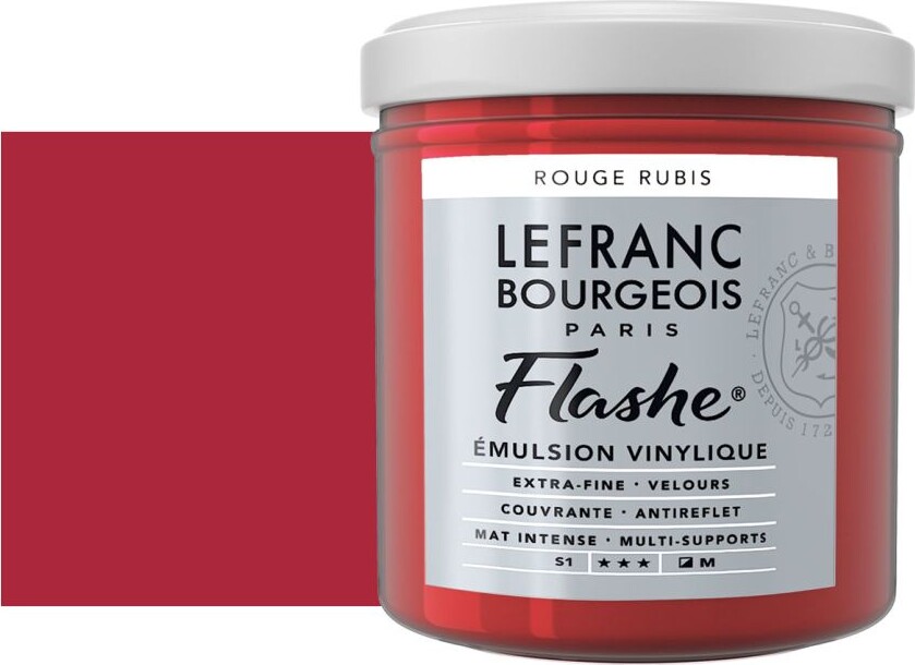 Lefranc Bourgeois - Akrylmaling - Flashe - Ruby Red 125 Ml