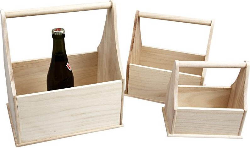 Flaskekasser - Str 24X17 5X28 Cm - 3 Stk