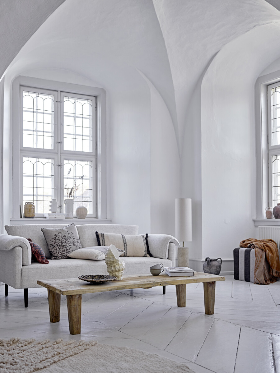 Bloomingville - Flint Puf - Firkantet - Brun - Polyester