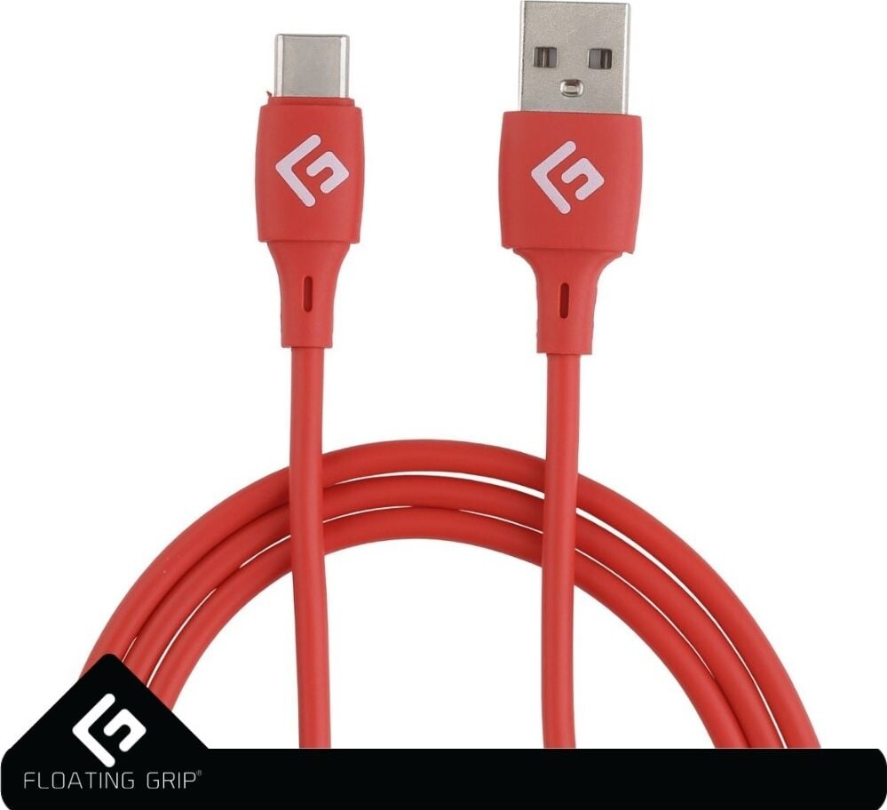 Floating Grip - Usb-C Kabel - 0 5 Meter - Rød