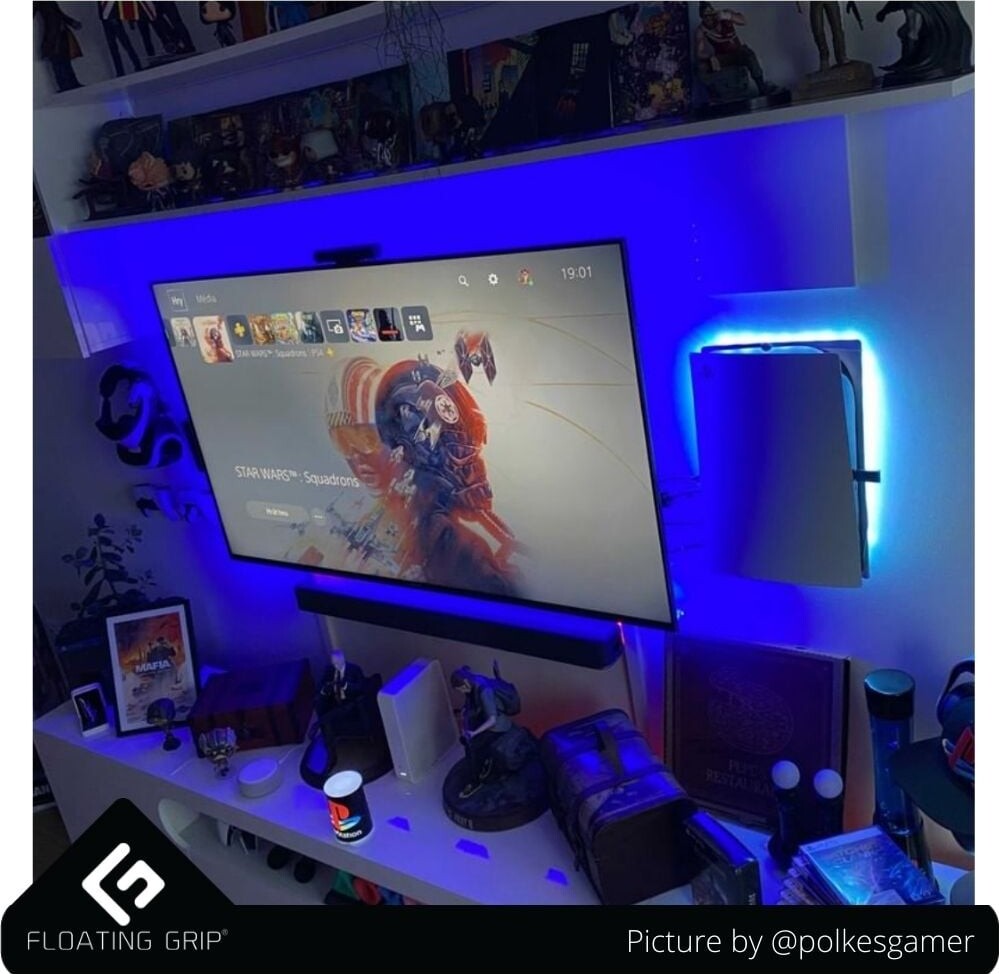 Floating Grip - Led Lys Til Playstation Og Xbox - Blå