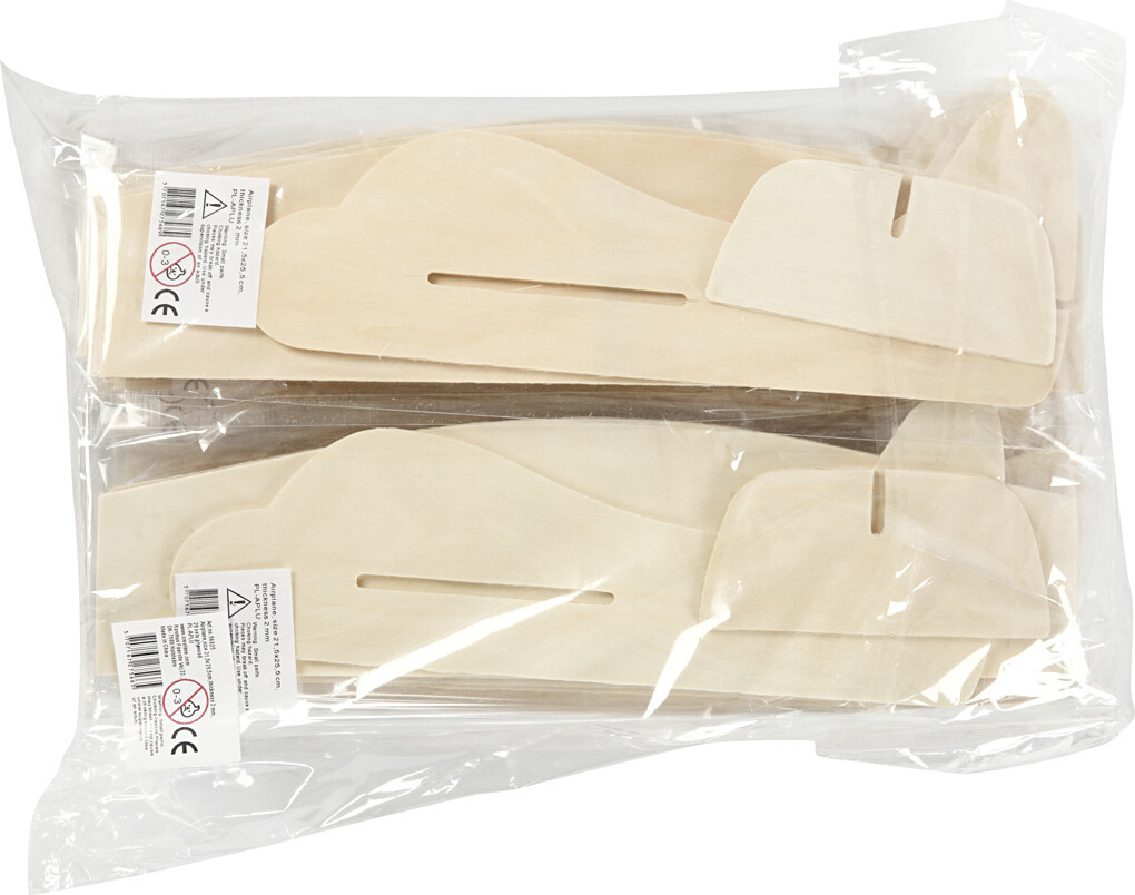 Saml Selv Fly - Legetøjsfly I Træ - 20 Stk