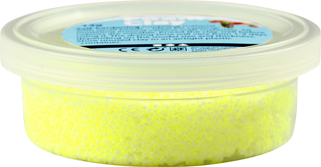 Glitter Foam Clay - Gul - Modellervoks - 35 G