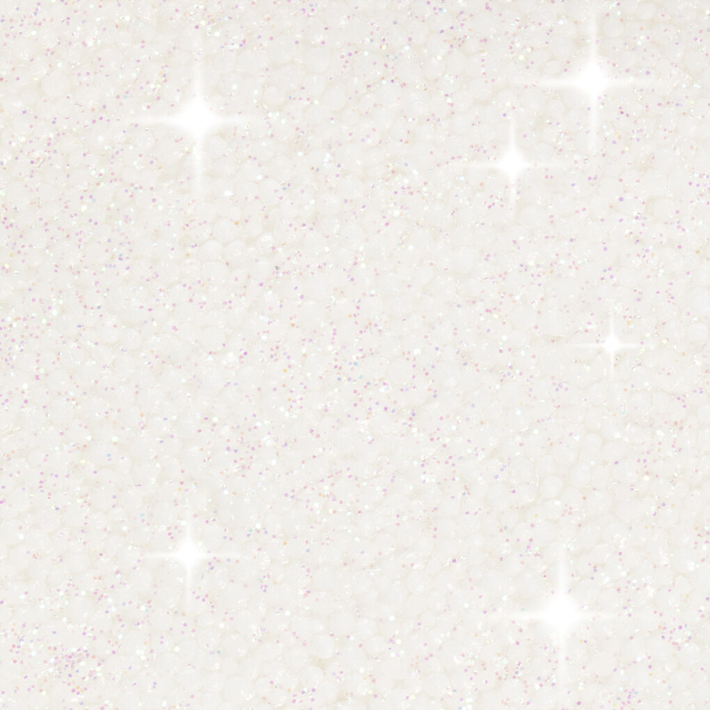 Glitter Foam Clay - Hvid - Modellervoks - 35 G