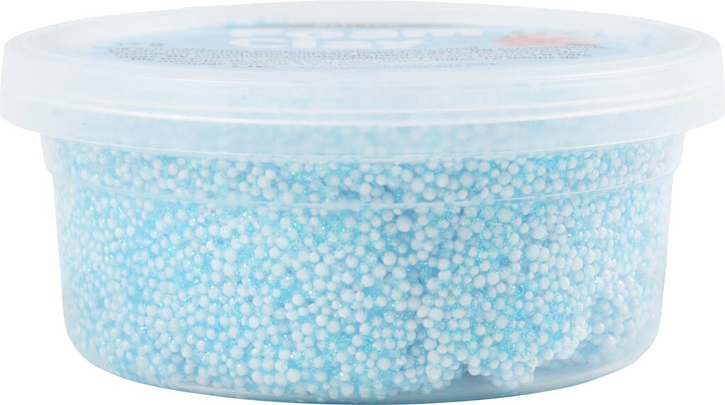 Foam Clay - Glitter - Lyseblå - 35 G