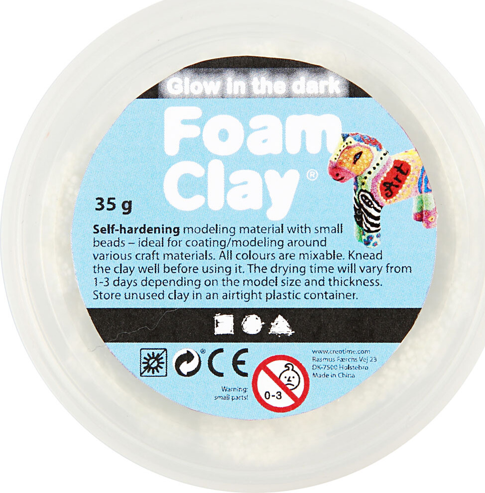Foam Clay - Glow In The Dark - Modellervoks - 35 G
