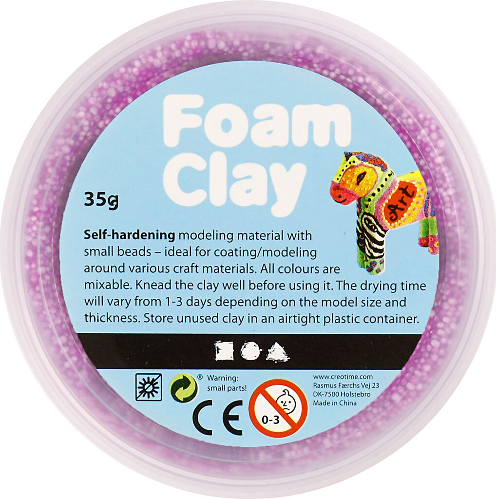 Foam Clay - Neon Lilla - Modellervoks - 35 G