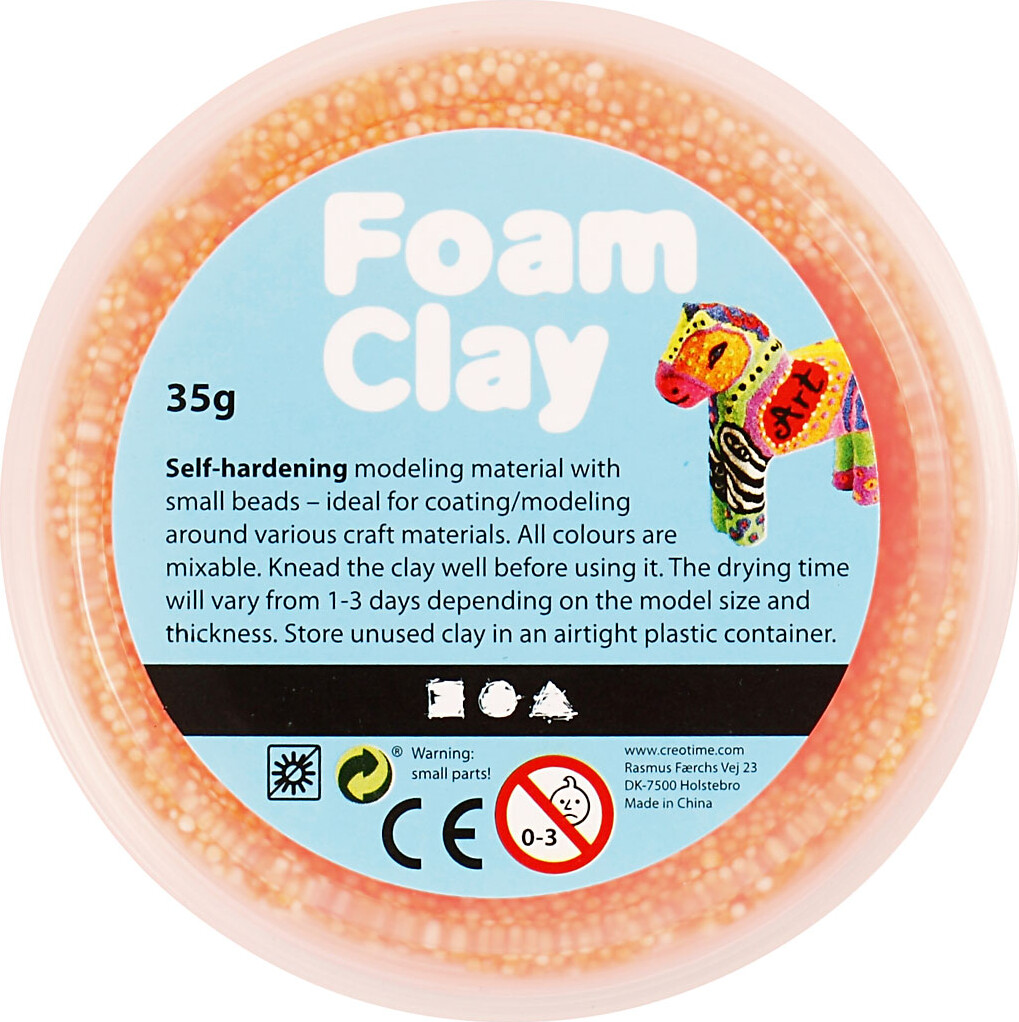 Foam Clay - Neon Orange - Modellervoks - 35 G