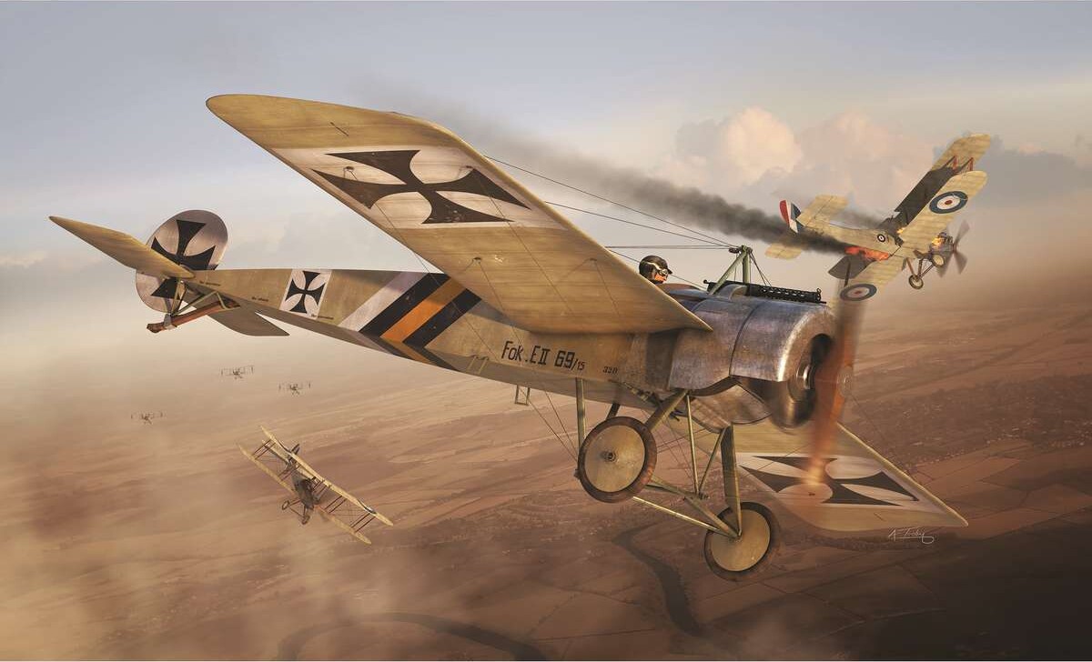 Airfix - Fokker Eii Eindecker Model Fly Byggesæt - 1 72 - A01086
