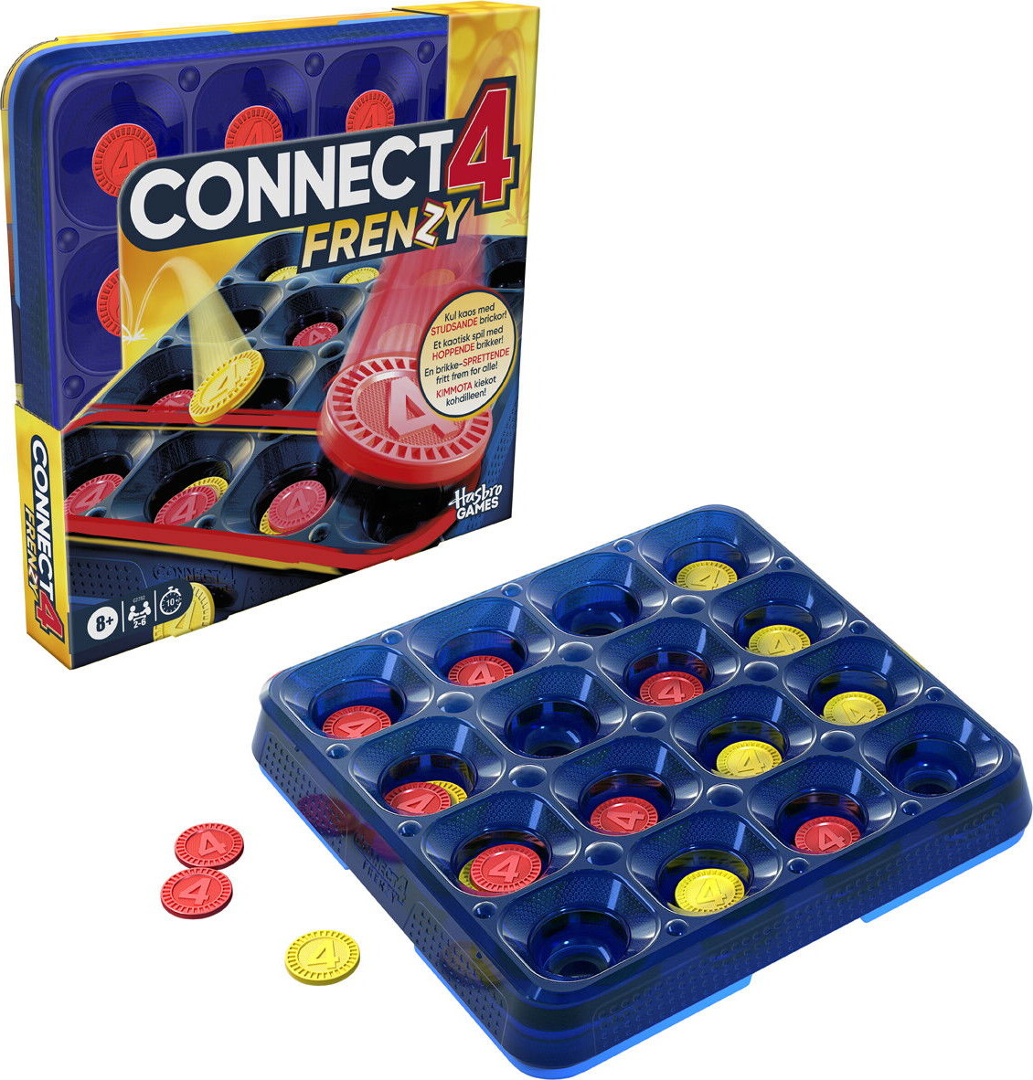Connect 4 - Frenzy - Fire På Stribe Brætspil - Hasbro G2782
