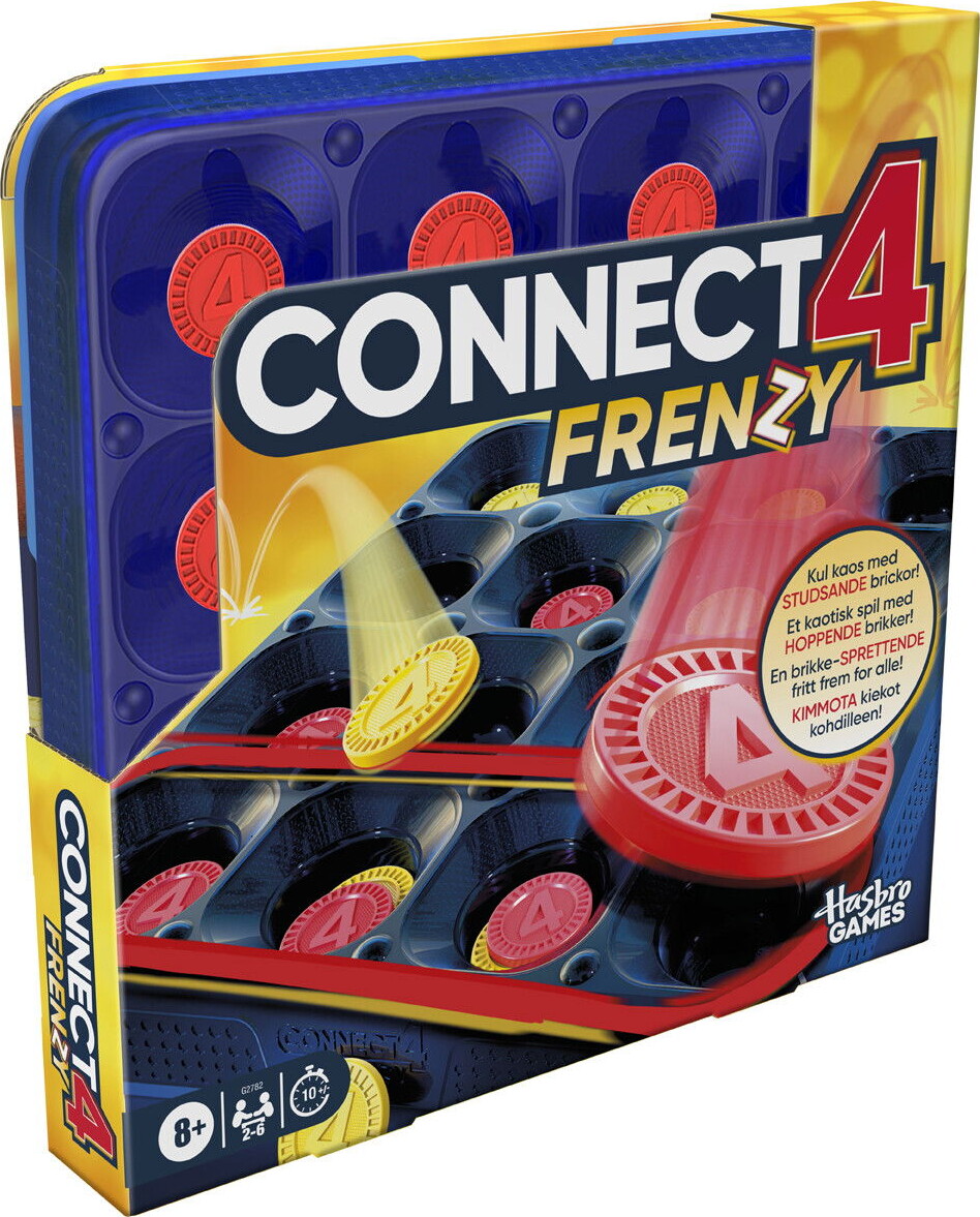 Connect 4 - Frenzy - Fire På Stribe Brætspil - Hasbro G2782