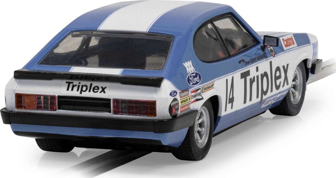 Scalextric Ford Capri MKIII – Gerry Marshall, Coche Slot Escala 1:32 Para Coleccionistas Y Carreras