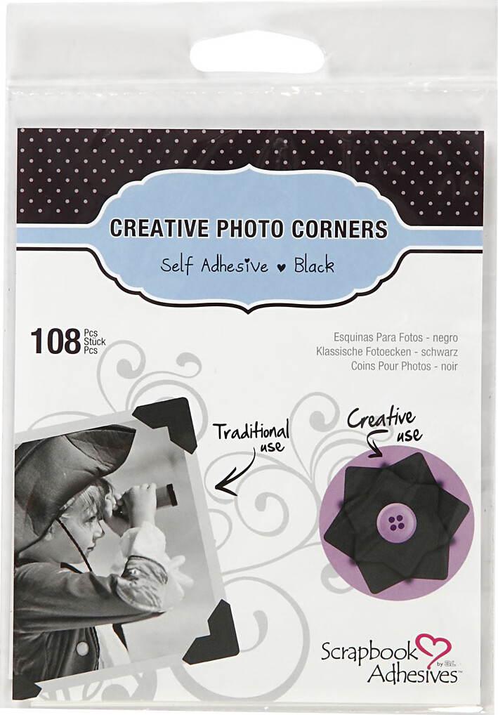 Fotohjørner - B 10 Mm - 110 G - Sort - 108 Stk
