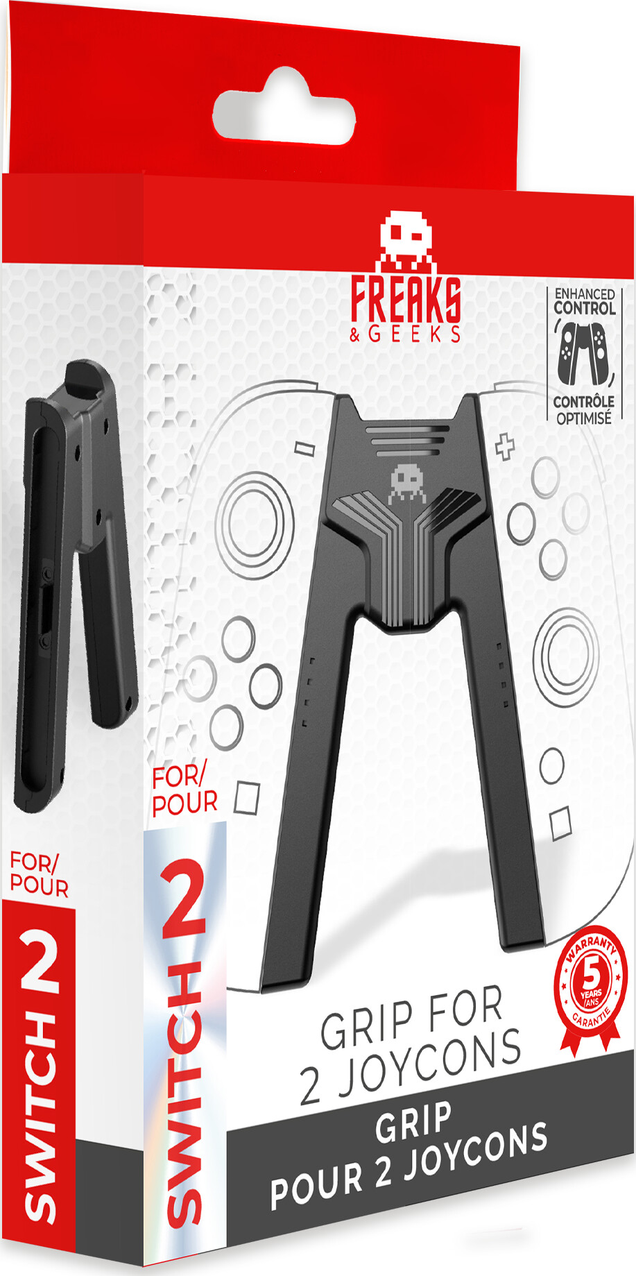 Freaks And Geeks - Grip For 2 Joycons Switch 2 - Black