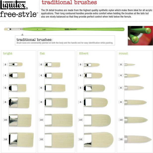 Liquitex - Free Style Pensel - Str 8 - Til Akryl Og Oliemaling