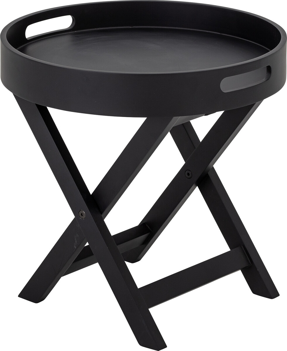 Bloomingville - Freya Bakkebord - Sort - Gummitræ - Rundt