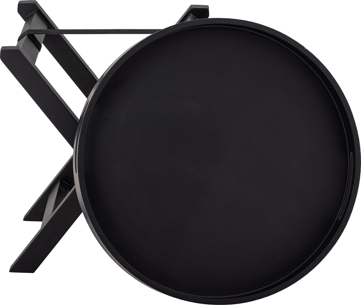 Bloomingville - Freya Bakkebord - Sort - Gummitræ - Rundt