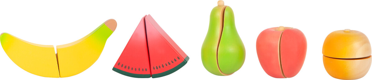 Legemad I Træ Med Velcro - Frugt Skæresæt - Fresh - Small Foot