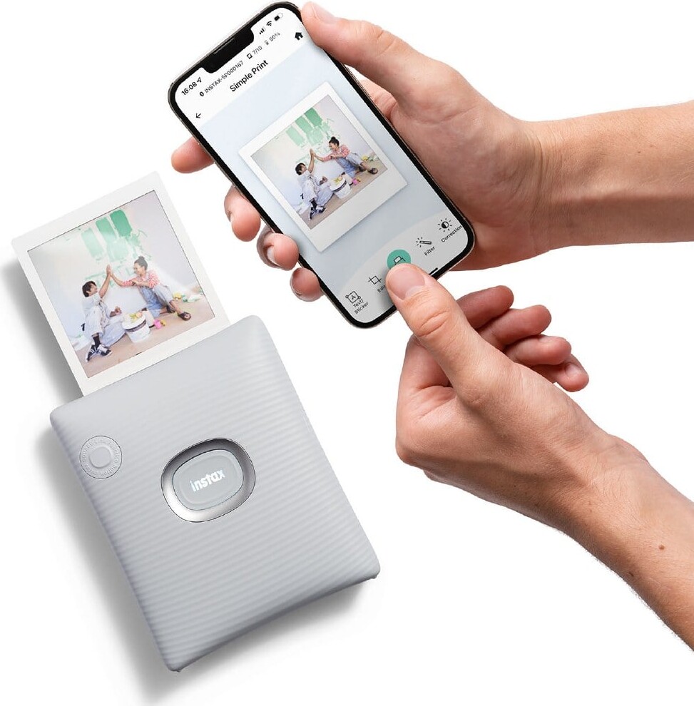 Fujifilm - Instax Square Link Smartphone Polaroid Printer - Hvid