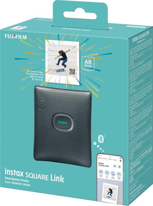 Fujifilm - Instax Square Link Smartphone Polaroid Printer - Grøn
