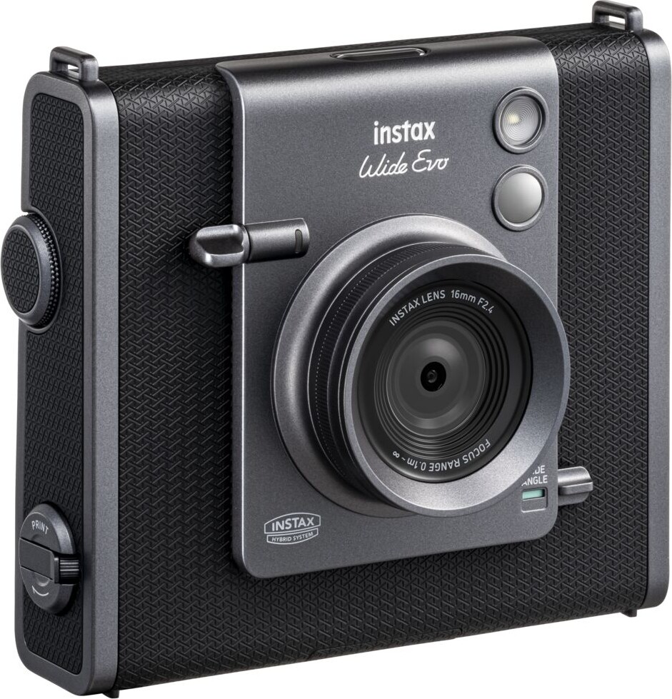 Fuji - Instax Wide Evo Black Hybrid Camera