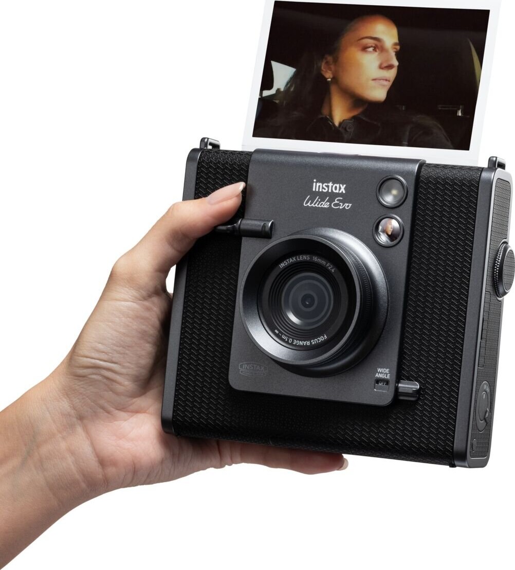 Fuji - Instax Wide Evo Black Hybrid Camera