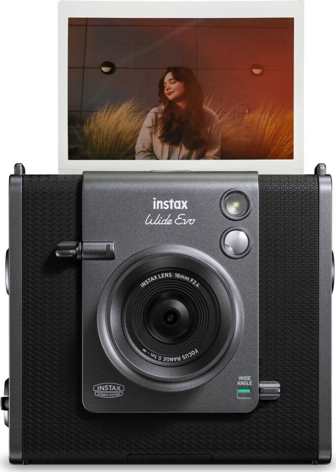 Fuji - Instax Wide Evo Black Hybrid Camera