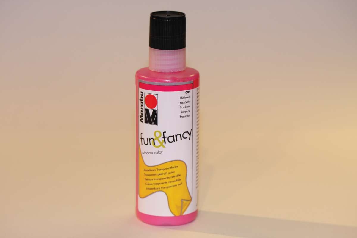 Marabu - Fun Fancy - Vinduesmaling - 80 Ml - Hindbær Rød