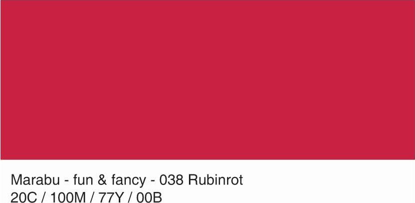 Marabu - Fun Fancy - Vinduesmaling - 80 Ml - Rubinrød