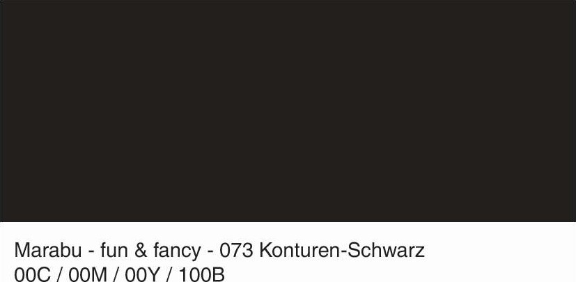 Marabu - Fun Fancy - Vinduesmaling - 80 Ml - Kontur Sort